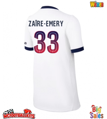 Paris Saint-Germain Warren Zaire-Emery #33 Replica Away Stadium Shirt for Women 2026-27 Short Sleeve